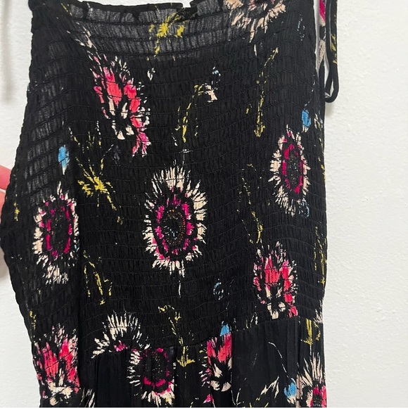 FREE PEOPLE Garden Party Black Floral Tiered Maxi Dress Size XS - Picture 6 of 14